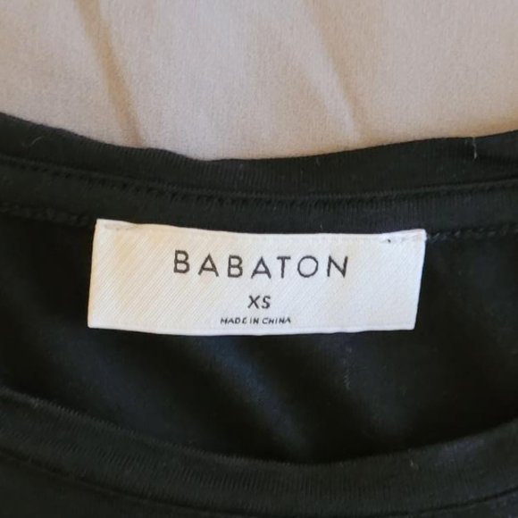 Babaton Twist Front Long Sleeve Rayon Top (Size XS, black) - Picture 4 of 10